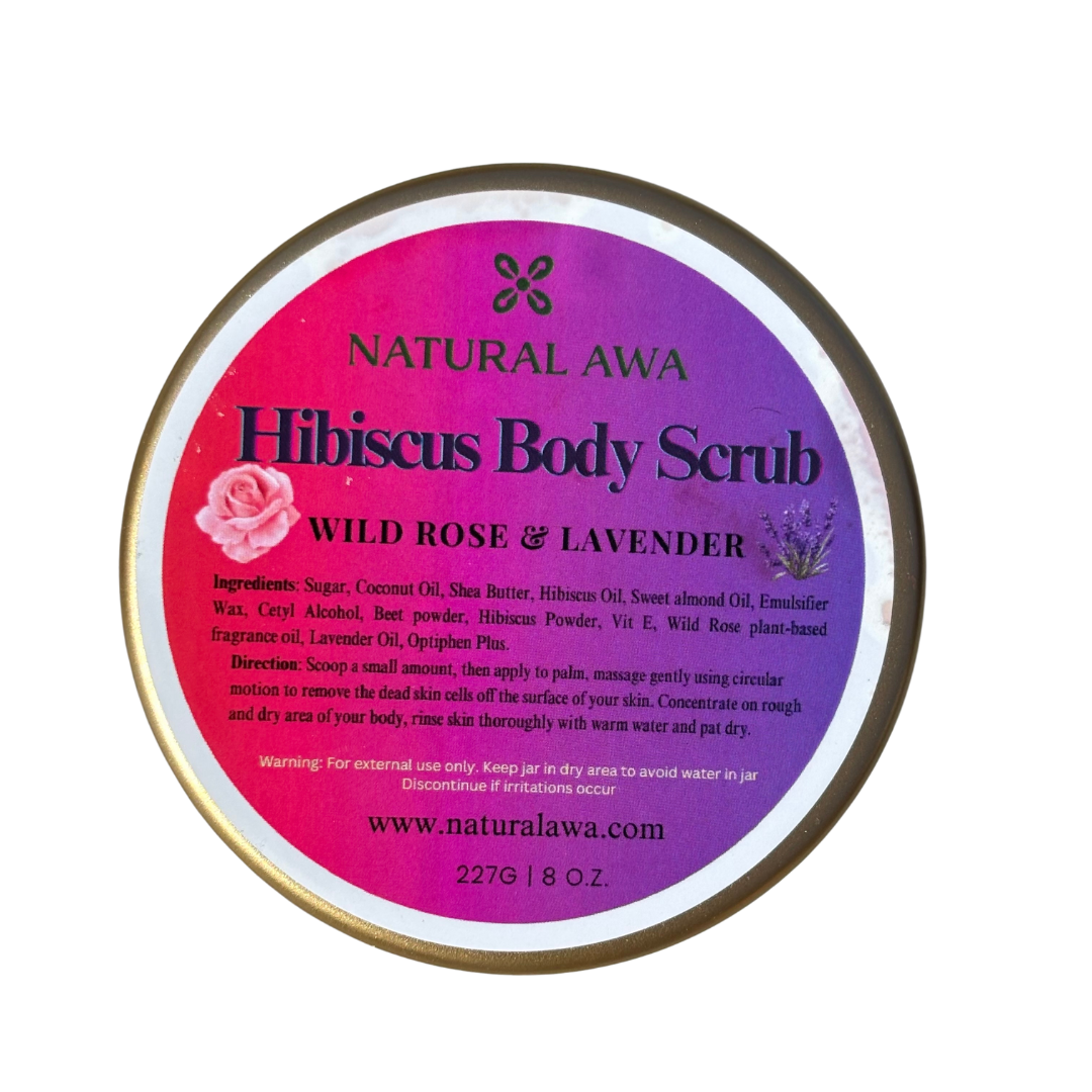 HIBISCUS BODY SCRUB / WILD ROSE & LAVENDER