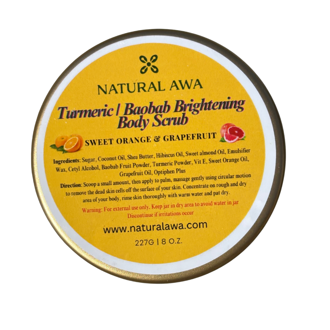 TURMERIC BAOBAB BODY SCRUB / SWEET ORANGE