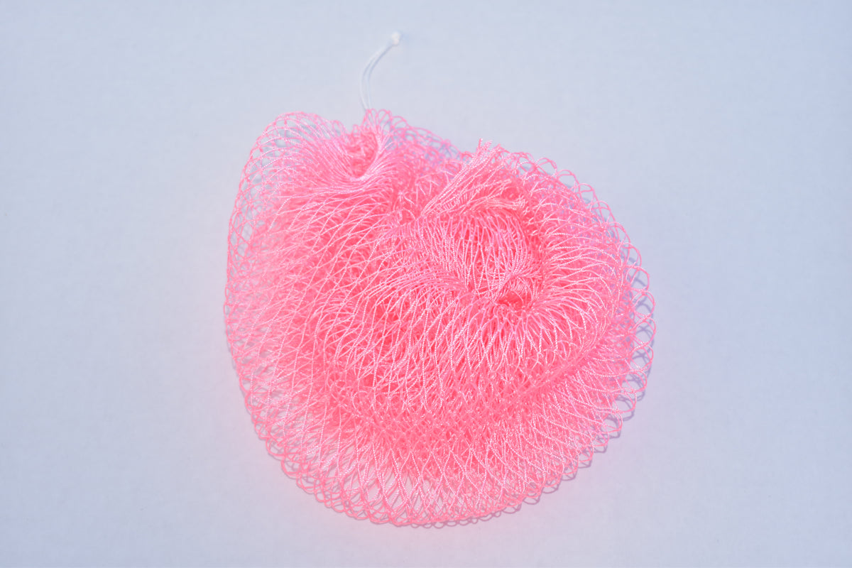 Pink exfoliating scrubs net